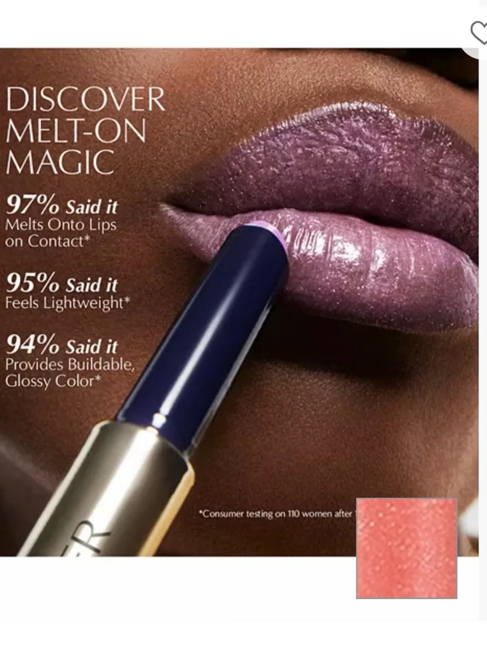New Estée LauderPure Color Melt On Shimmerstick Lip Gloss 625 Sparkling Mocktail